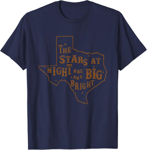 The Stars At Night Are Big And Bright Western Graphic Rodeo T-Shirt - T-Shirt | Navy