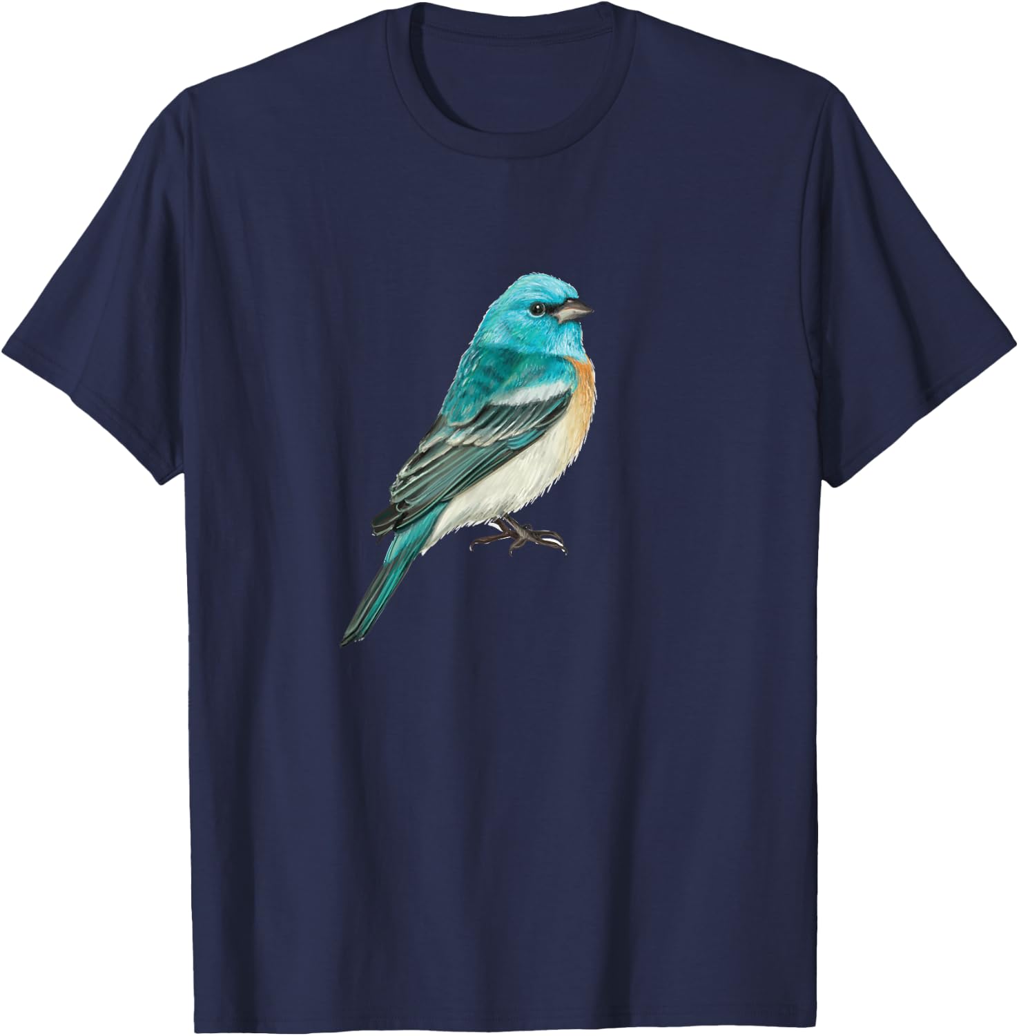 Lazuli Bunting Bird graphic T-Shirt - T-Shirt | Navy