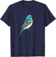 Lazuli Bunting Bird graphic T-Shirt - T-Shirt | Navy
