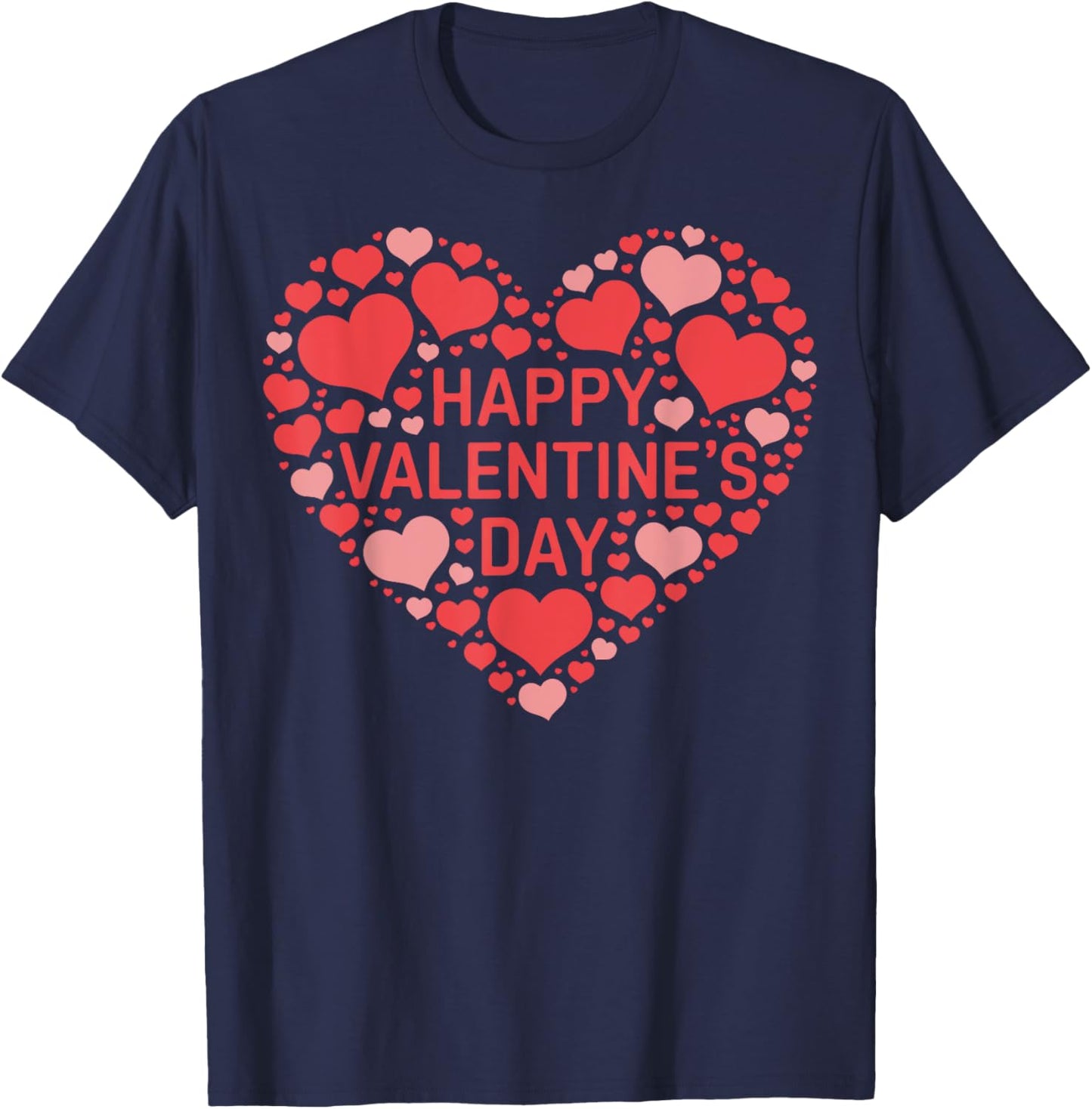 Happy Valentine's Day Heart Valentines Day Men T-Shirt - T-Shirt | Navy