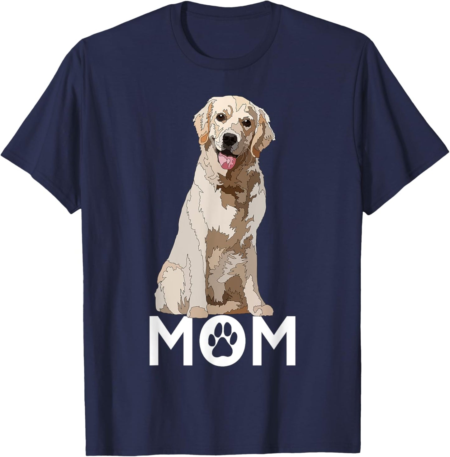 Golden Lab Mom Yellow Labrador Retriever Mother Dog Mama T-Shirt - T-Shirt | Navy
