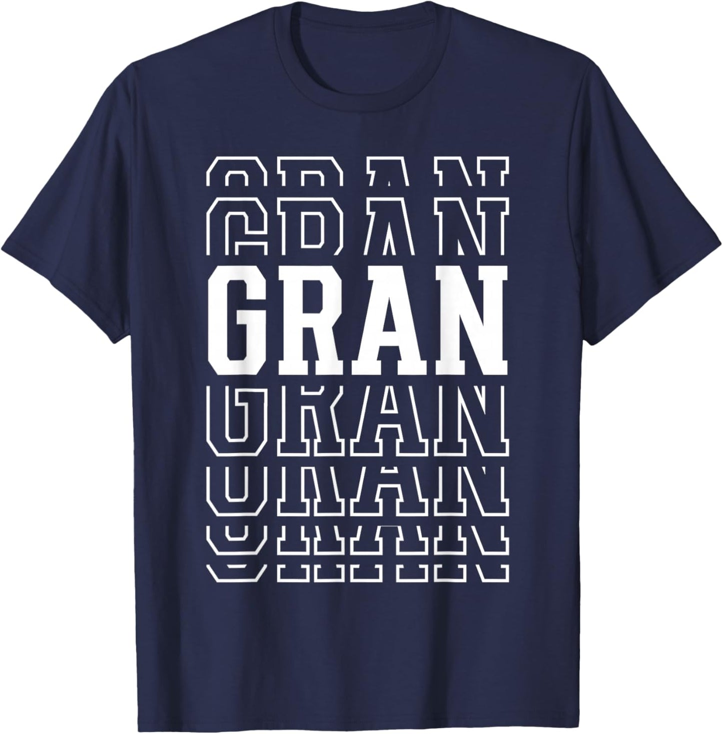 Gran Funny Layered Text Mother's Day Grandma T-Shirt - T-Shirt | Navy