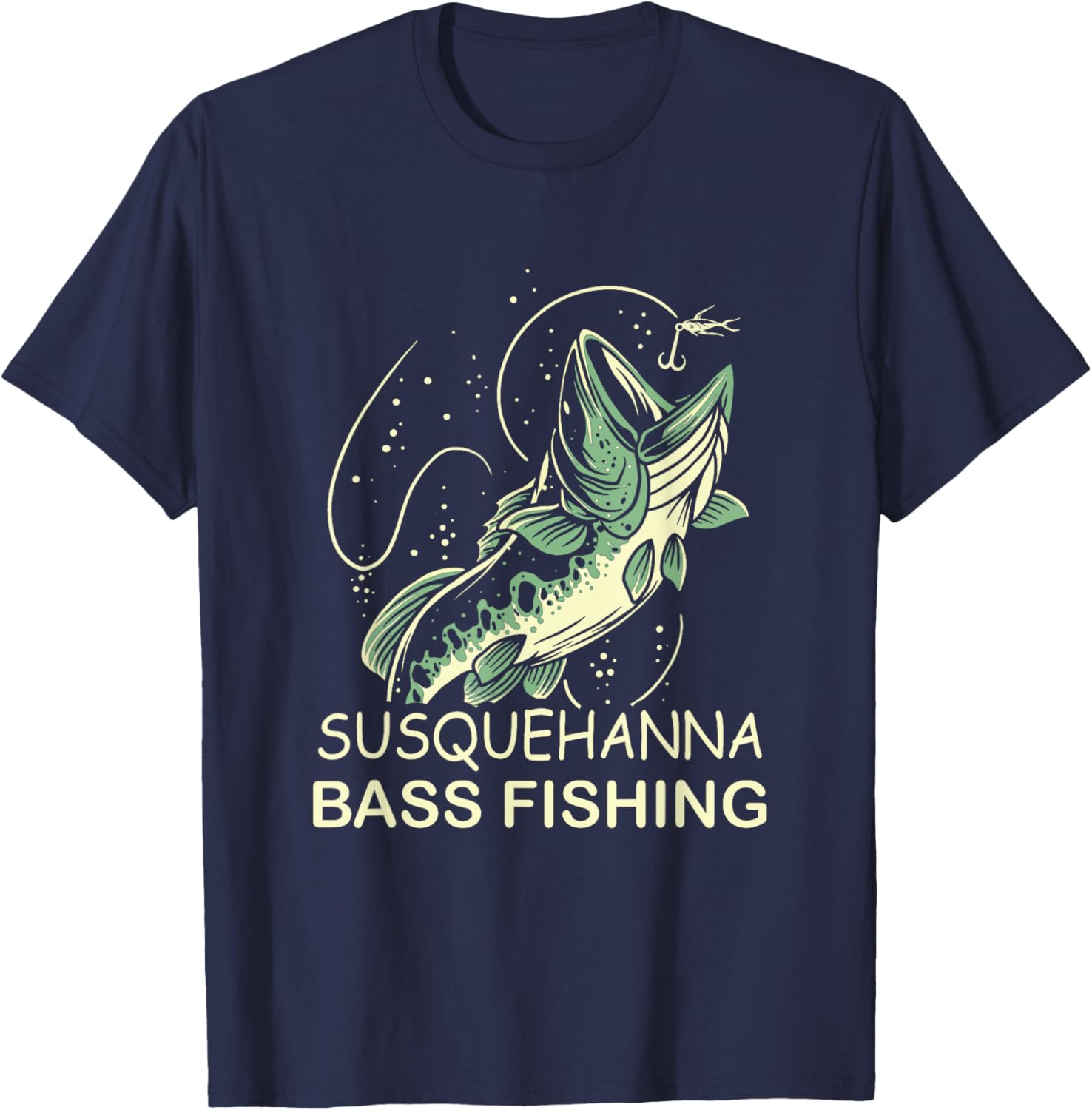 Susquehanna Bass Fishing T-Shirt - T-Shirt | Navy