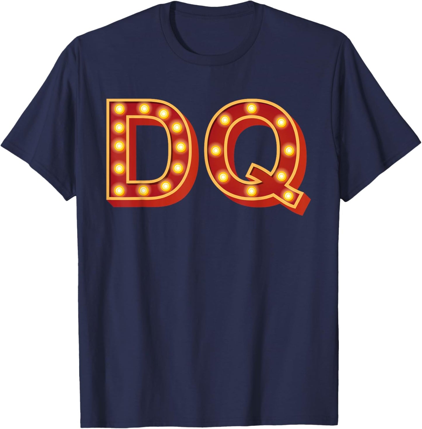 DQ Drama Queen, Flamboyant show font T-Shirt - T-Shirt | Navy