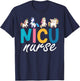 NICU Nurse Animal, Nurse Appreciation, Nicu Nurse Unicorn T-Shirt - T-Shirt | Navy