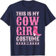 Western Cowgirl Outfit Women Cowboy Cute Cowgirl Costume T-Shirt - T-Shirt | Navy