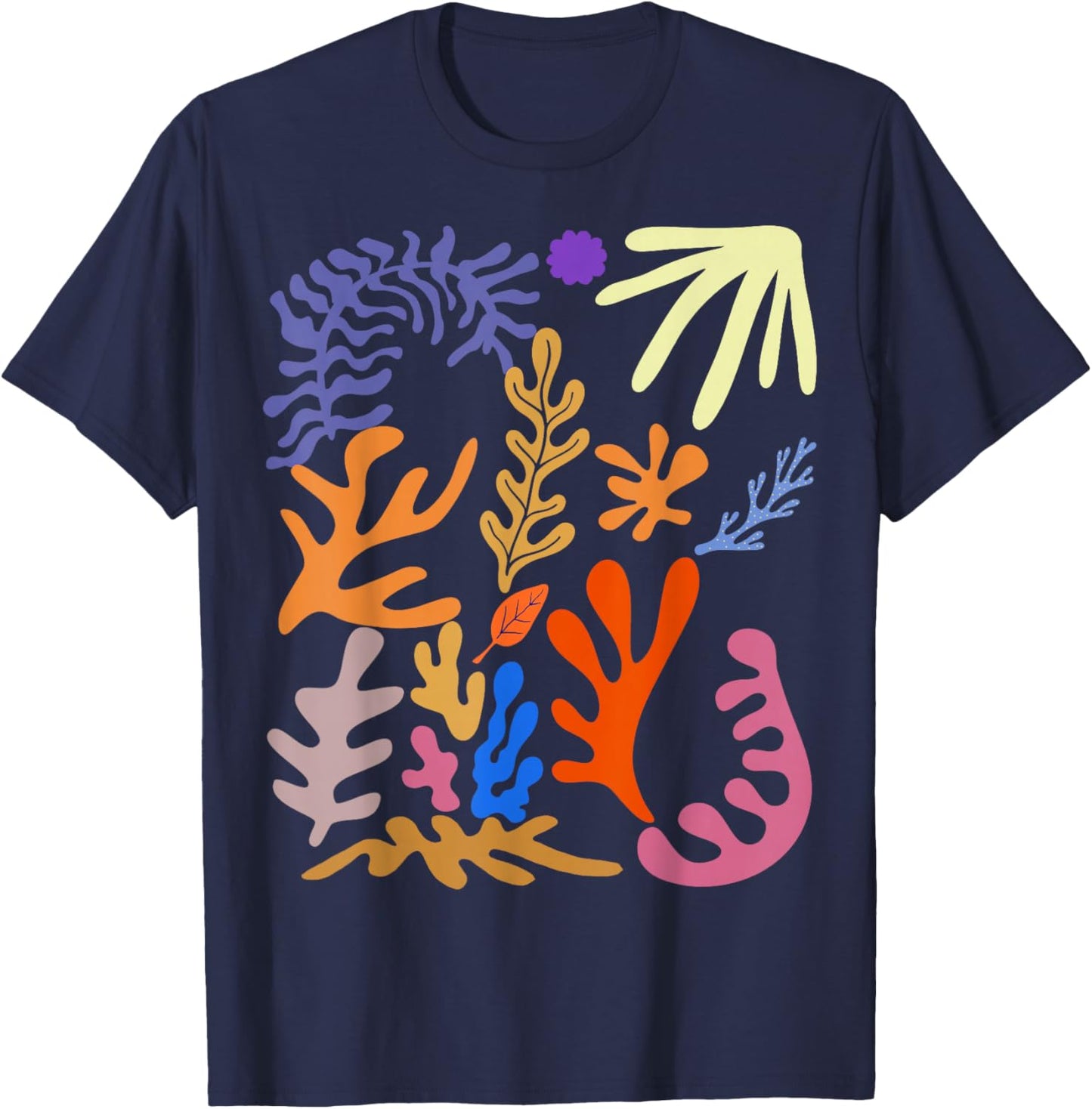 Matisse Painting Ästhetische Blume Künstliche Abstrakte Herbst T-Shirt - T-Shirt | Navy