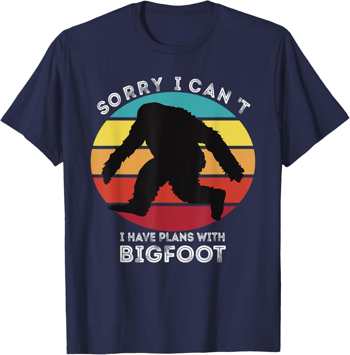 I have Plans With Yeti Sasquatch Men Kids Bigfoot T-Shirt - T-Shirt | Navy
