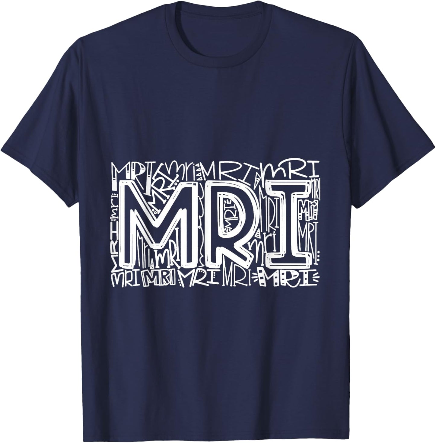 Typography Designs MRI Nurse 2021 T-Shirt - T-Shirt | Navy