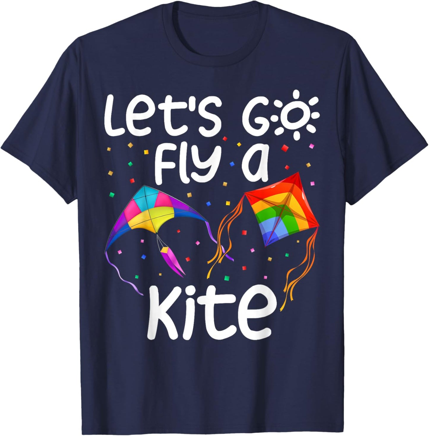 Let's-Go Fly A Kite Kite Flying Kite Surfing Kids T-Shirt - T-Shirt | Navy