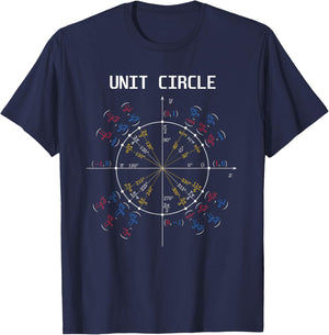 Unit Circle Trigonometry Pi for Nerdy Geek Teacher Students T-Shirt - T-Shirt | Navy
