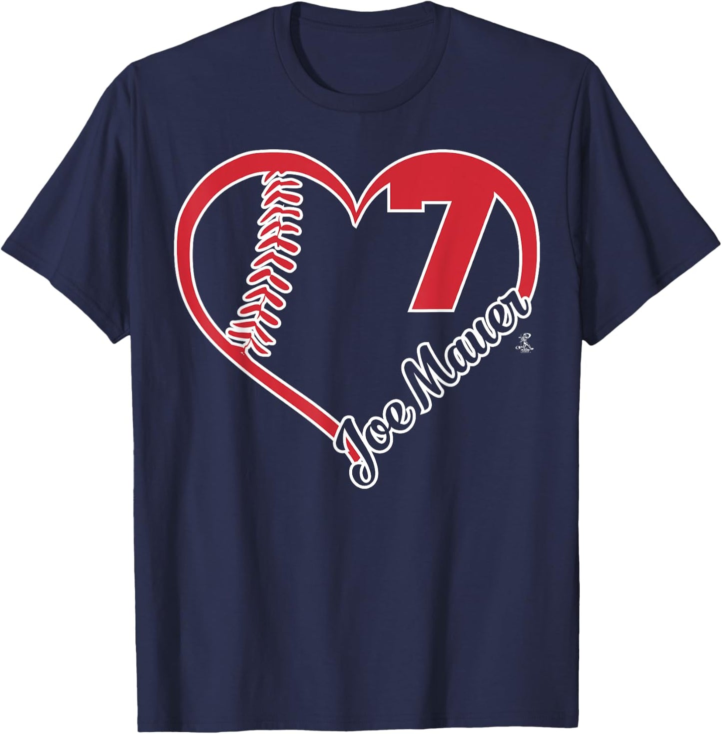 Joe Mauer Heart Team - Apparel T-Shirt - T-Shirt | Navy