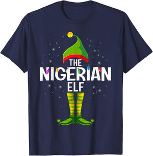 The Nigerian Elf Christmas Group Family Pajama T-Shirt - T-Shirt | Navy