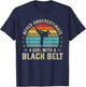 Never Underestimate Girl with a Black Belt Karate Jiu Jitsu T-Shirt - T-Shirt | Navy