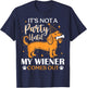 It's Not A Party Yntil My Wiener Comes Out Funny Dog Lovers Women Kids T-Shirt - T-Shirt | Navy