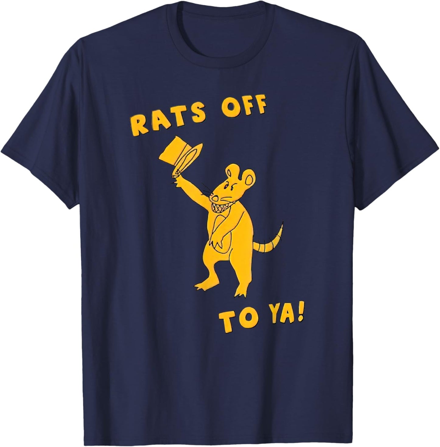 Rats Off To Ya! Funny Mouse Costume Magician Rat Novelty T-Shirt - T-Shirt | Navy