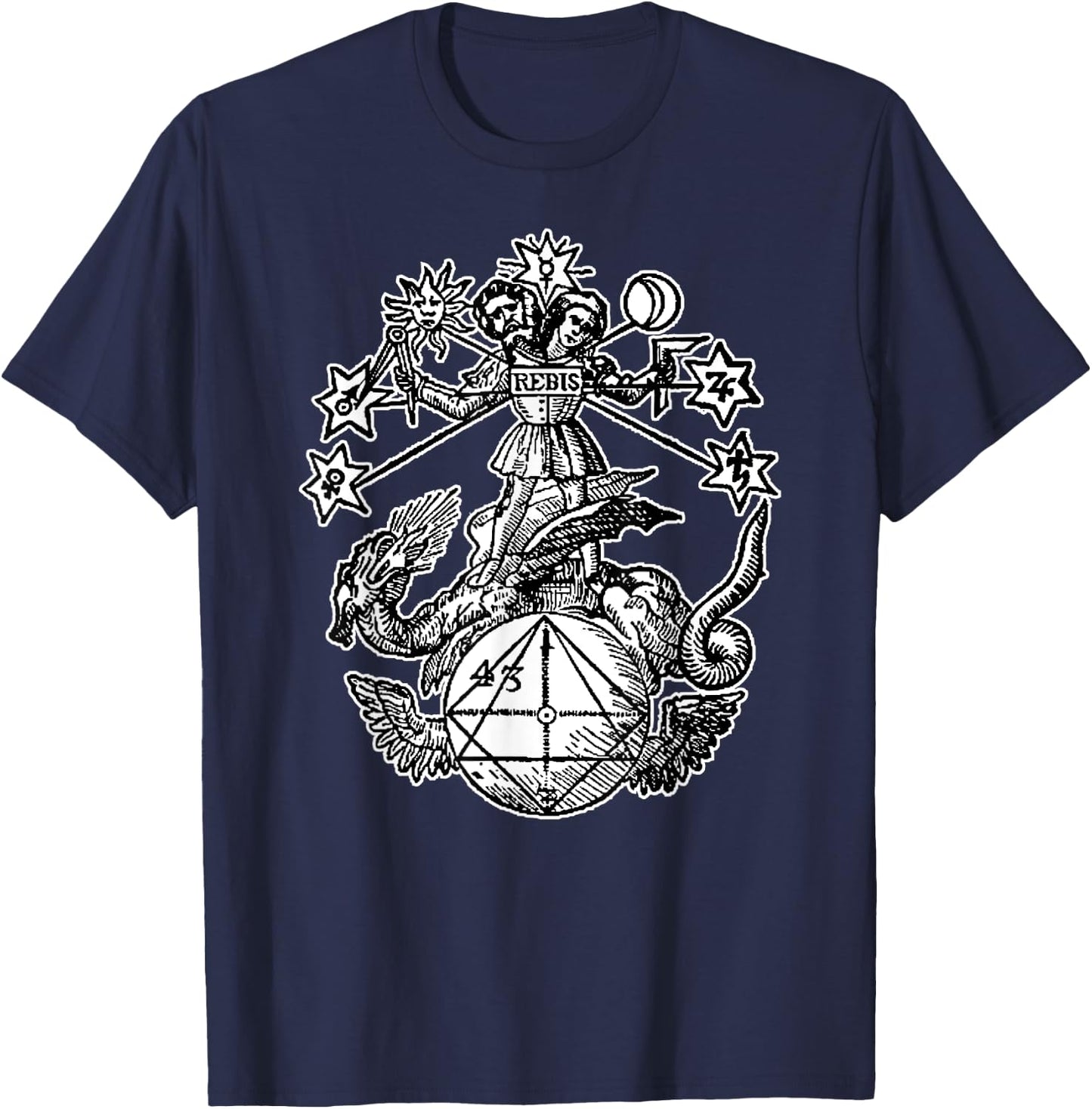 Rebis Symbol ~ Twofold Matter T-Shirt - T-Shirt | Navy