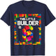 6 Year Old Building Blocks Birthday T Shirt Brick 6th Gift T-Shirt - T-Shirt | Navy