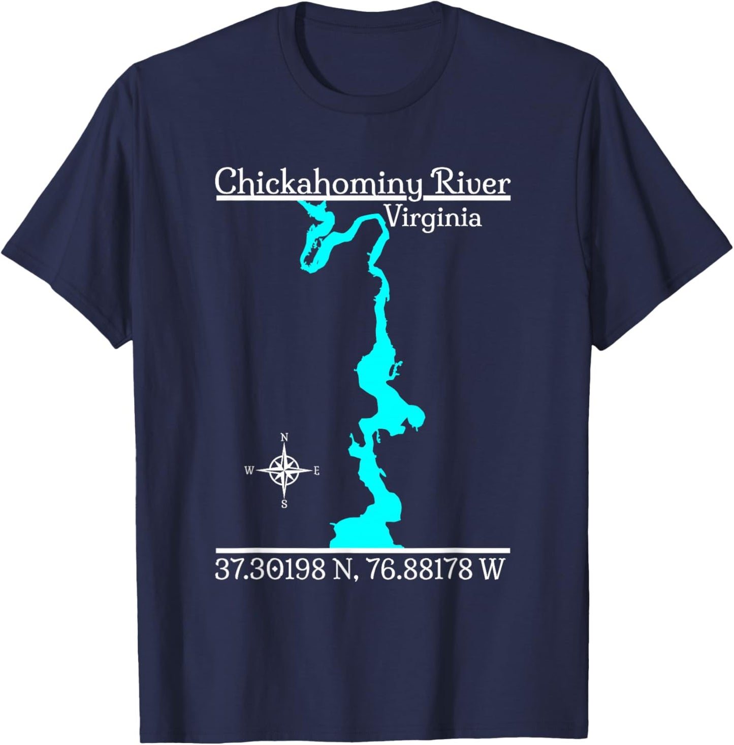 Chickahominy River, Virginia T-Shirt - T-Shirt | Navy