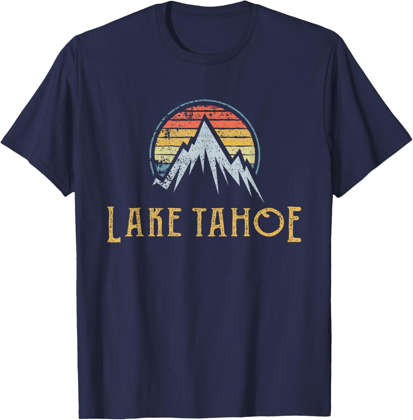 Lake Tahoe Vintage Retro T Shirt T-Shirt - T-Shirt | Navy