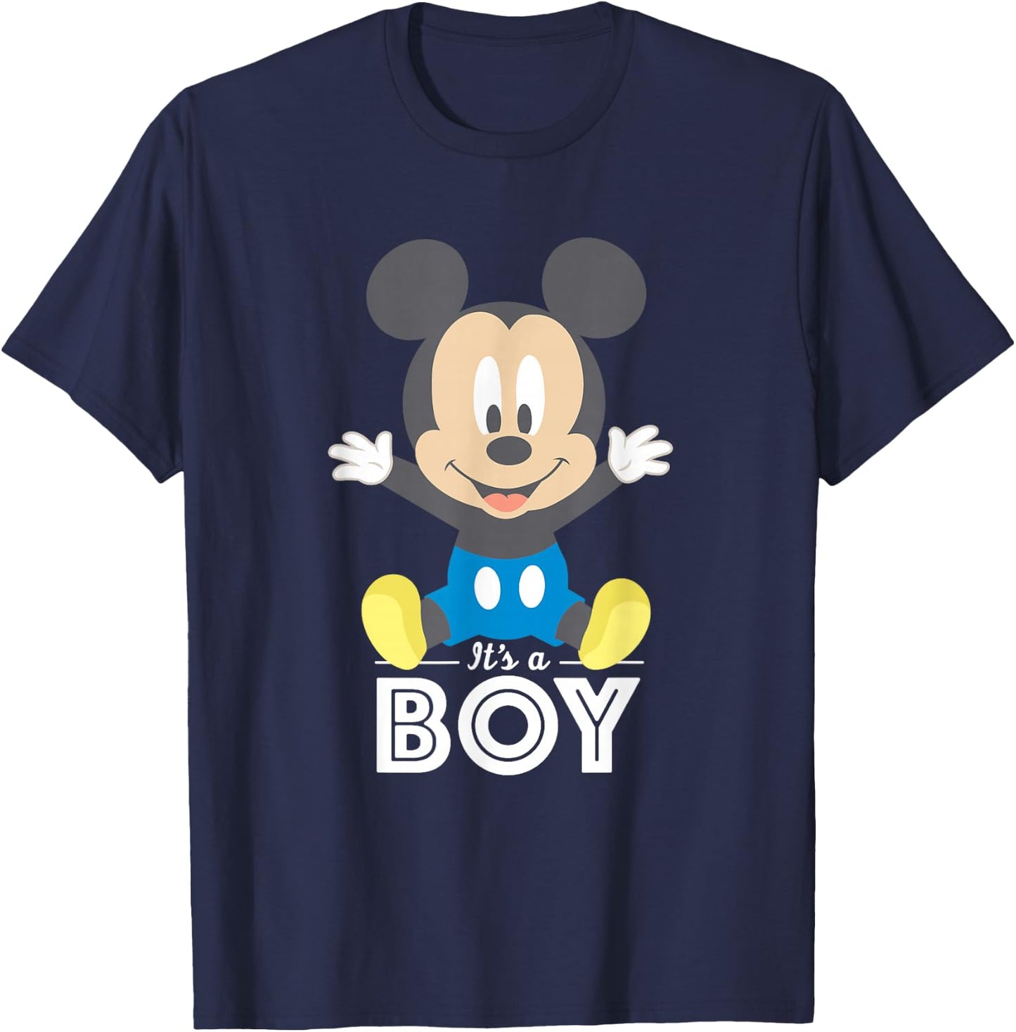 Disney Mickey Mouse It's A Boy Baby Shower T-Shirt - T-Shirt | Navy