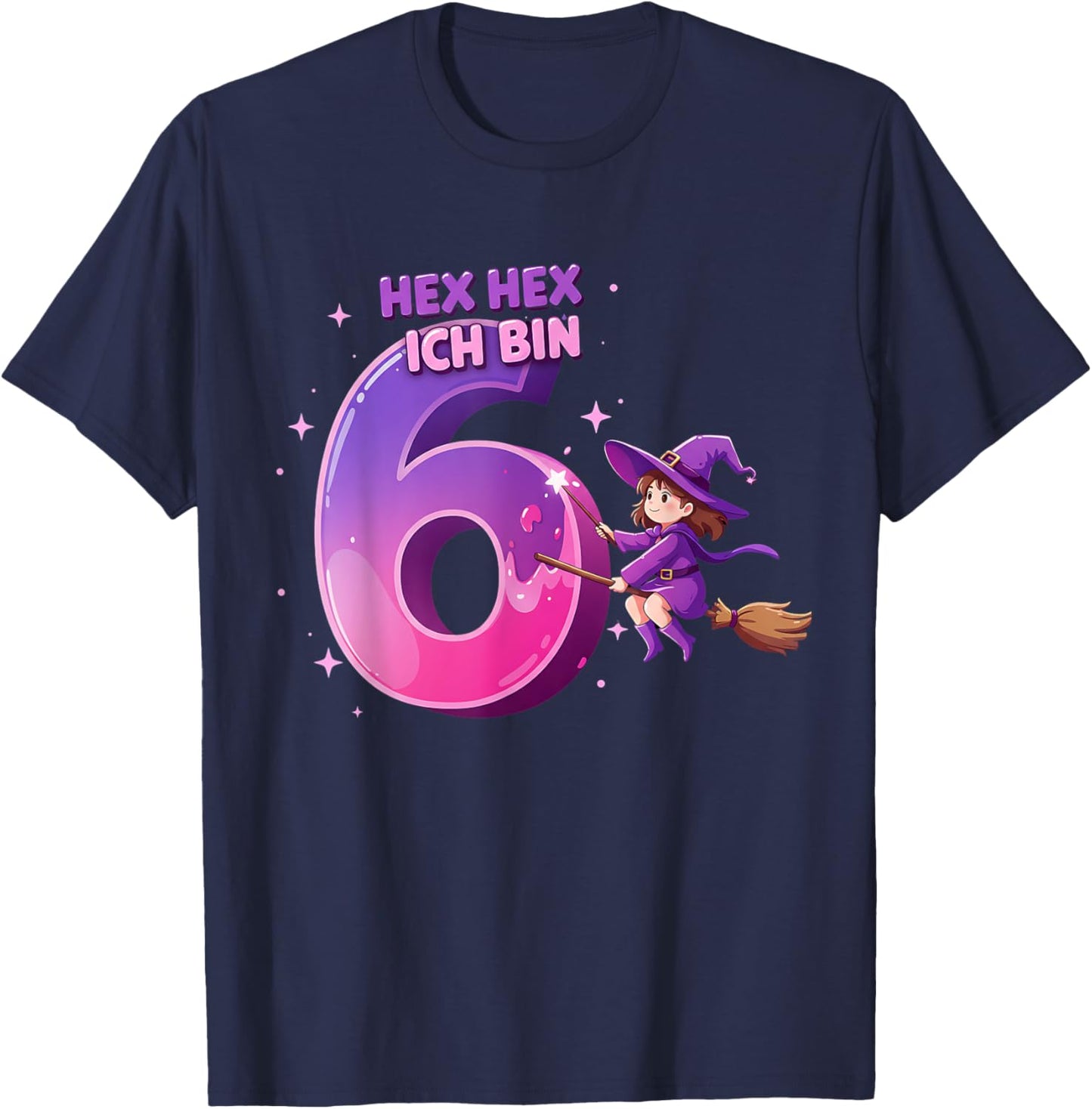 Hex Ich Bin 6 Hexen Geburtstag Geschenke für Mädchen T-Shirt - T-Shirt | Navy