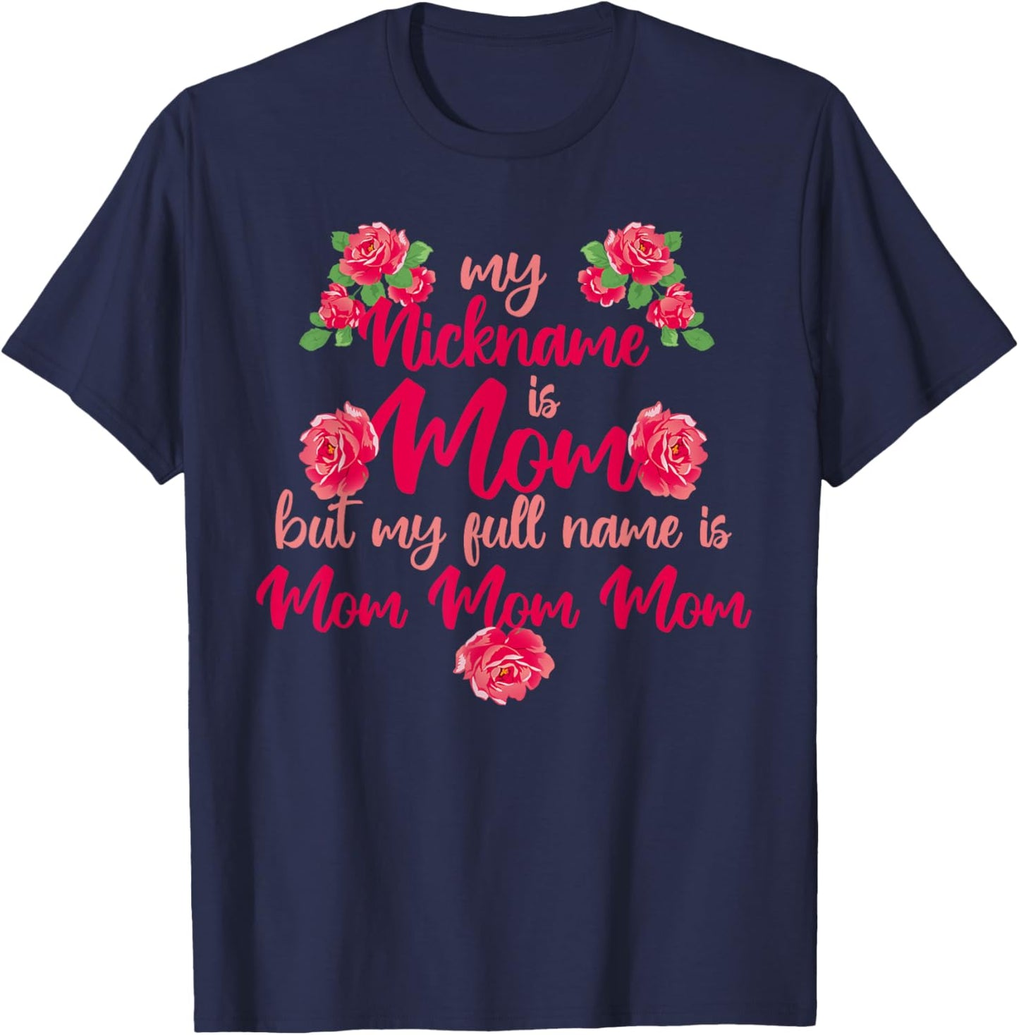 My Squad Calls Me Mama Motherhood Parent Happy Mother's Day T-Shirt - T-Shirt | Navy
