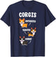 Funny Dog Lovers Gift Untoasted Toasted Burnt Corgi Shirt T-Shirt - T-Shirt | Navy