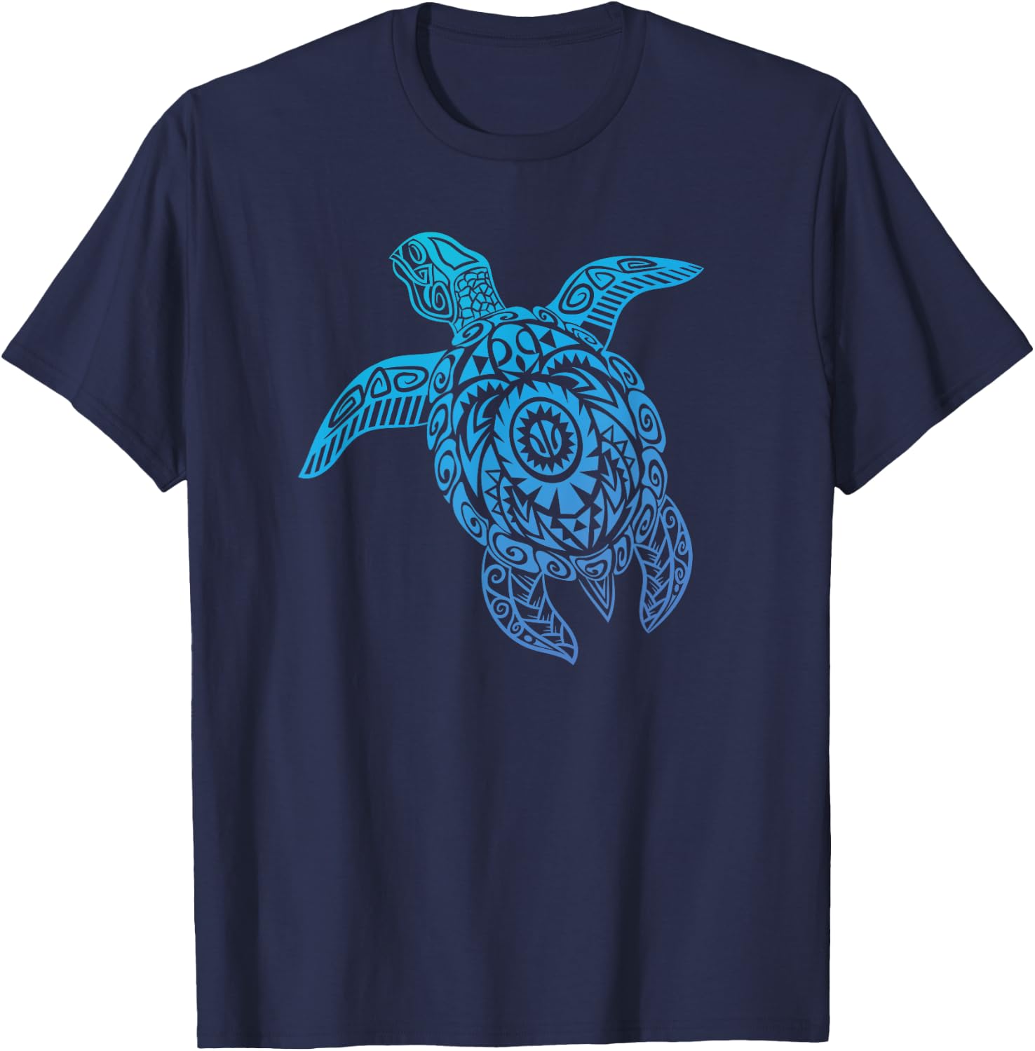 Sea Turtle Shirt - Native Hawaiian - Hawaiian Tribal T-Shirt - T-Shirt | Navy