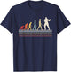 Boxing Evolution Funny Boxer Gift Retro Vintage Boxing T-Shirt - T-Shirt | Navy
