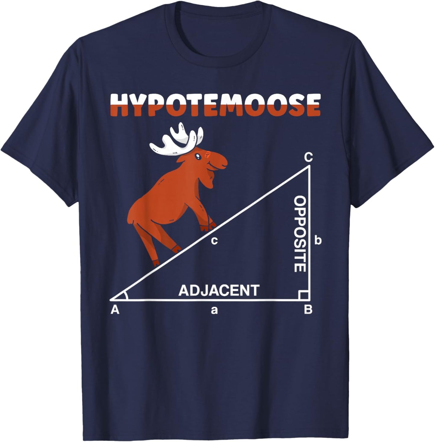 Hypotemoose Mathematics Teacher Mathematician Math Geek T-Shirt - T-Shirt | Navy