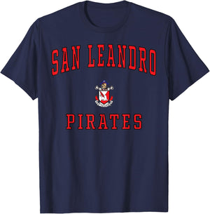 San Leandro High School Pirates C1 T-Shirt - T-Shirt | Navy