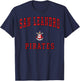 San Leandro High School Pirates C1 T-Shirt - T-Shirt | Navy