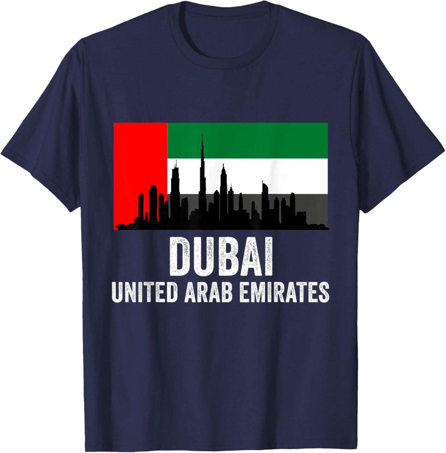 Dubai Souvenir Skyline UAE United Arab Emirate Reminder T-Shirt - T-Shirt | Navy
