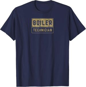 Boiler Technician Operator Service Maintenance T-Shirt - T-Shirt | Navy