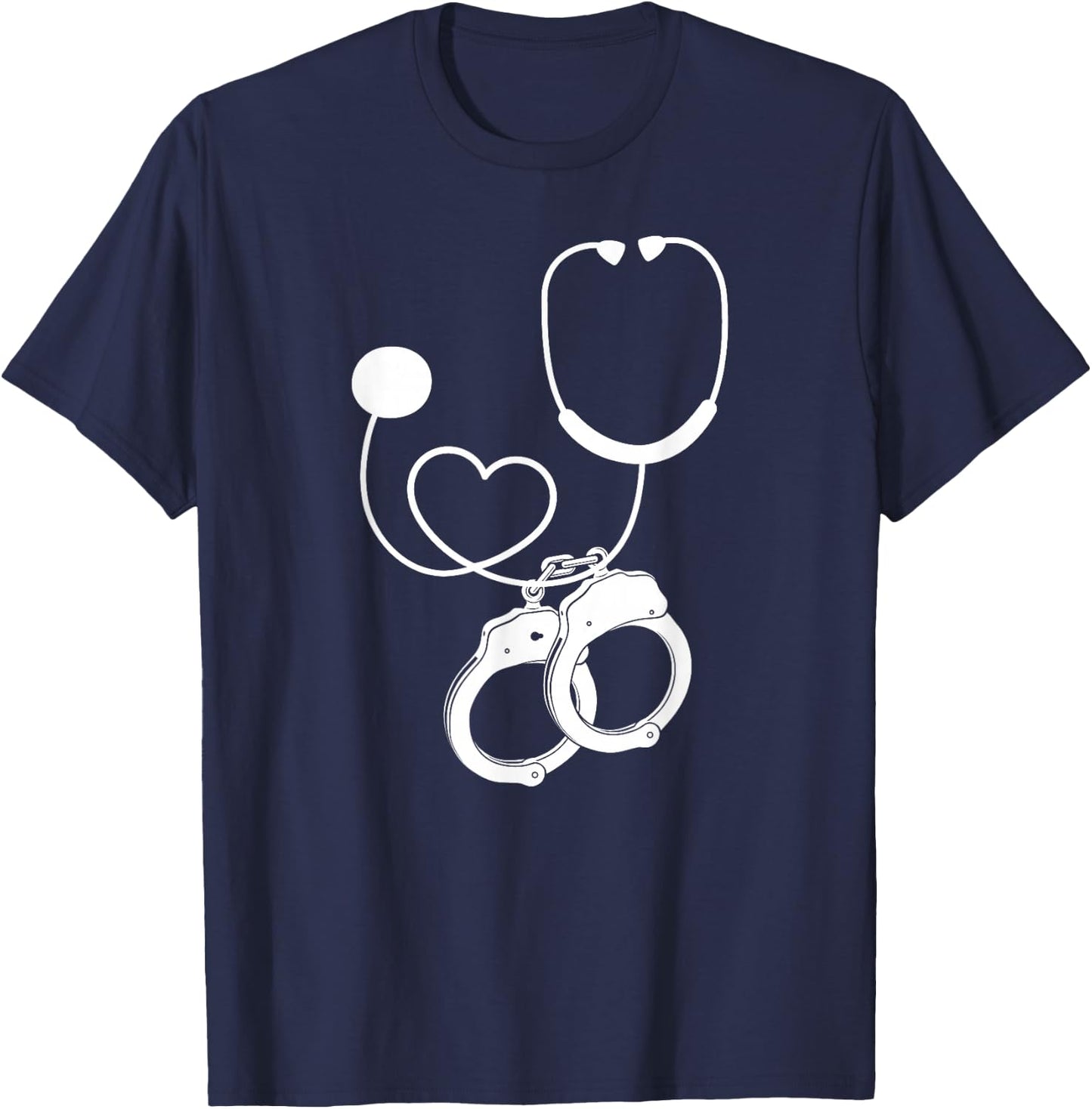 LPN Correctional Nurse Nursing Stethoscope Officer Women Men T-Shirt - T-Shirt | Navy