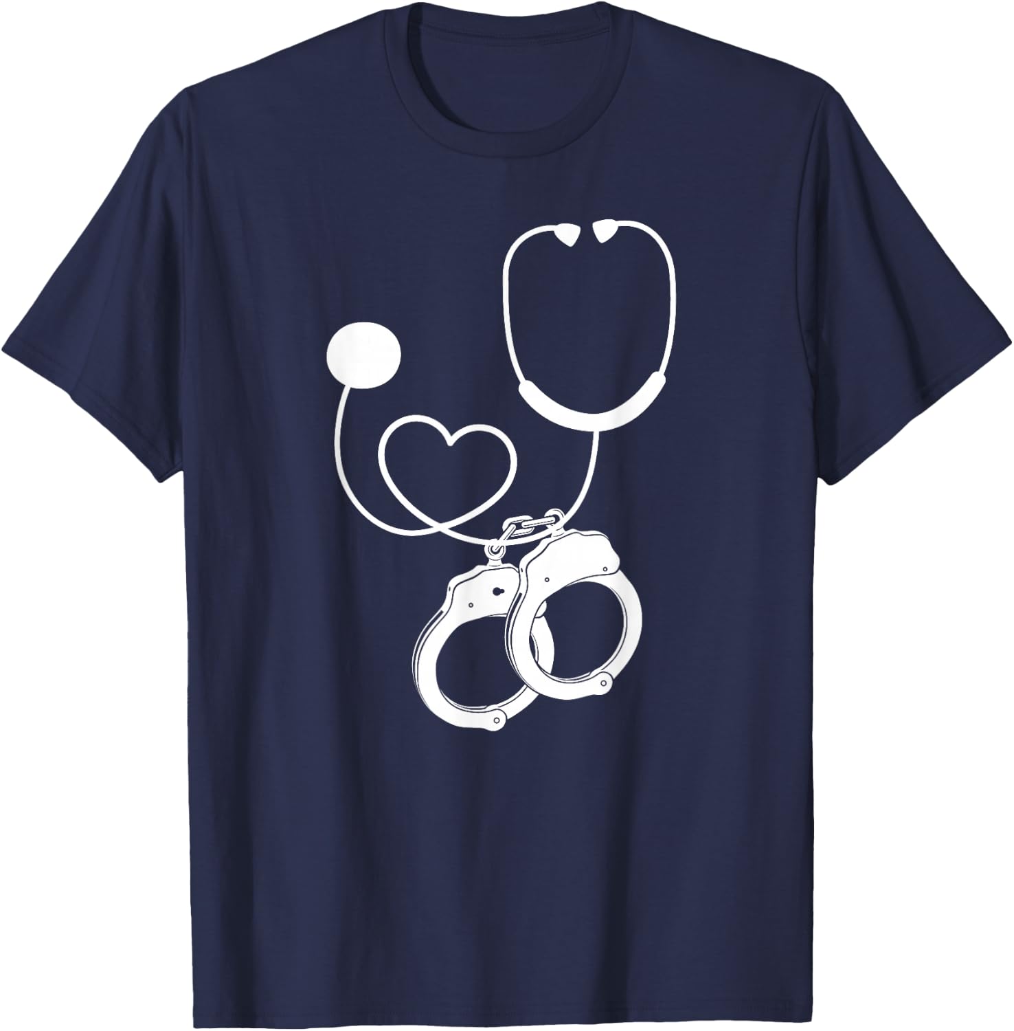 LPN Correctional Nurse Nursing Stethoscope Officer Women Men T-Shirt - T-Shirt | Navy