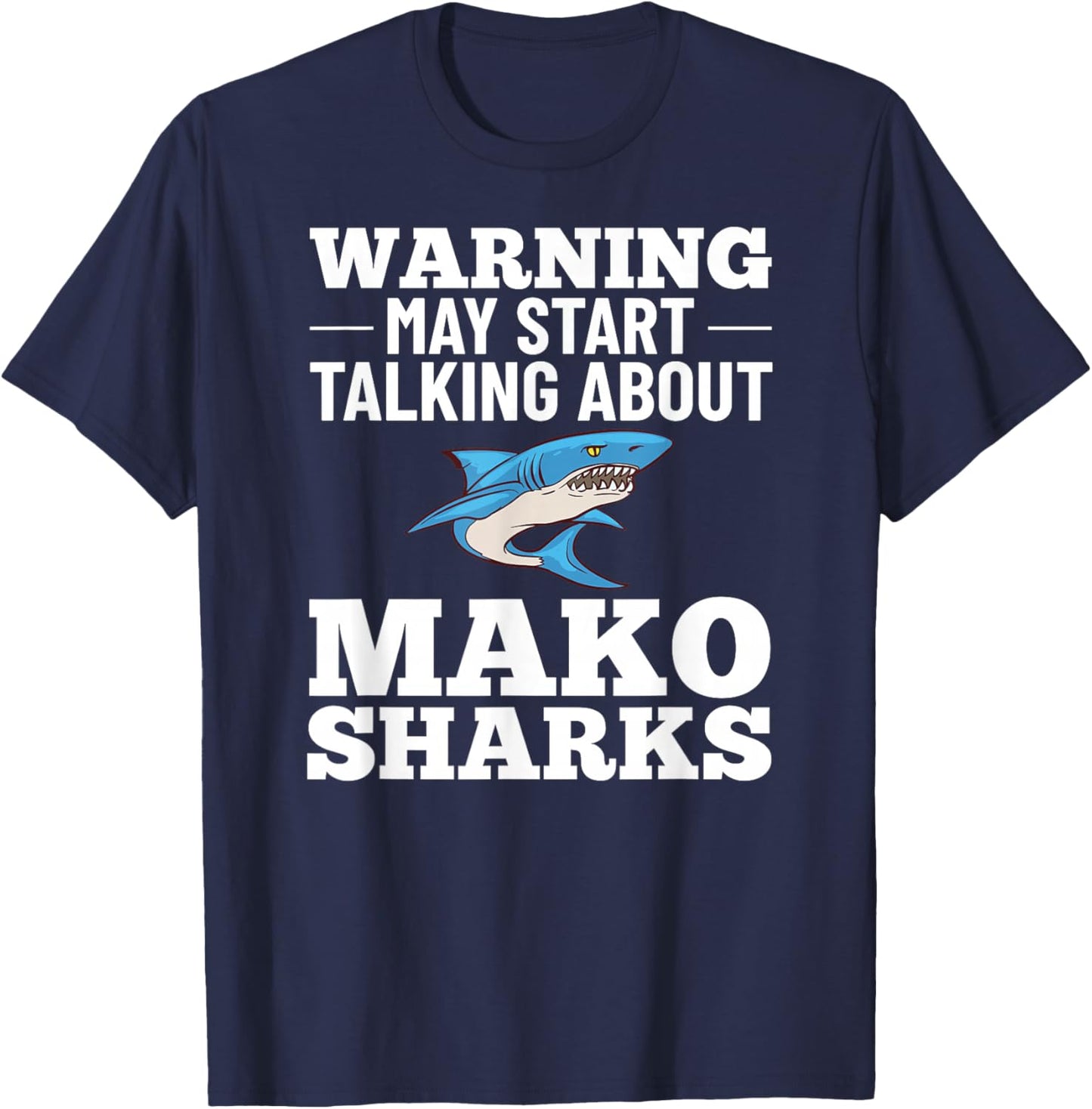 Mako Shark Animal Tooth Funny Ocean T-Shirt - T-Shirt | Navy