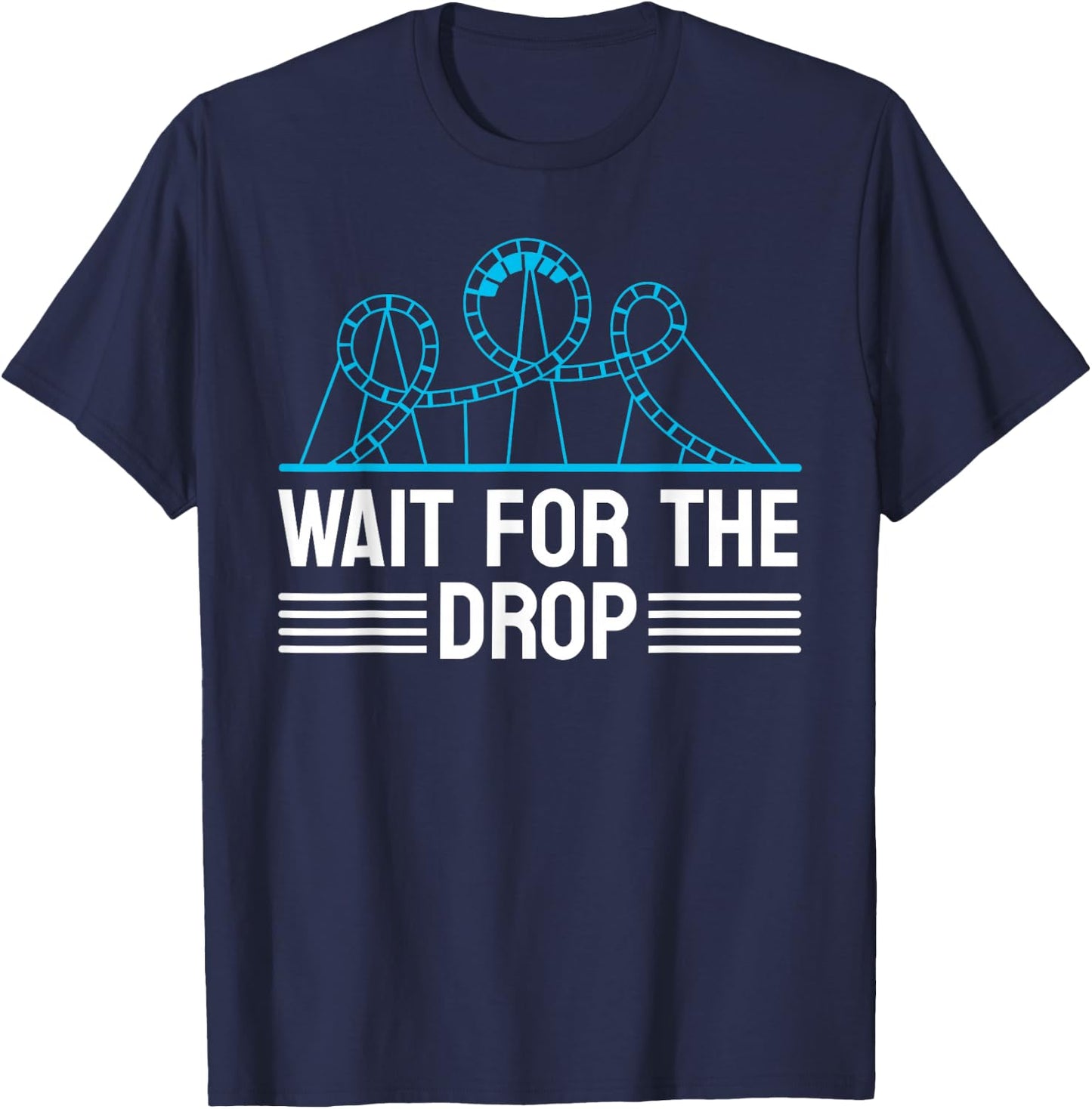 Cool Roller Coaster Women Amusement Park Carnival T-Shirt - T-Shirt | Navy