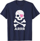 Arrr Pirate Heart Eyepatch Halloween Women Toddler Girl Kids T-Shirt - T-Shirt | Navy