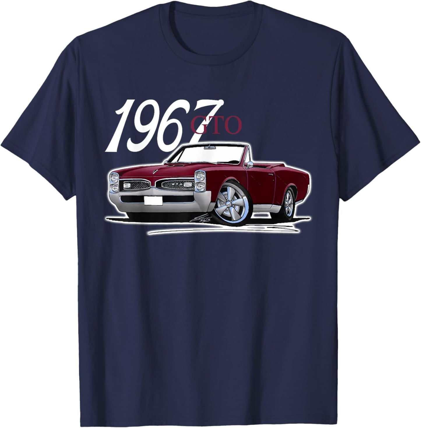 1967 67 GTO Classic Car Old School Muscle Car T-Shirt - T-Shirt | Navy