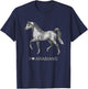 I Heart (Love) Arabians Trotting Gray Horse Lover Gift T-Shirt - T-Shirt | Navy