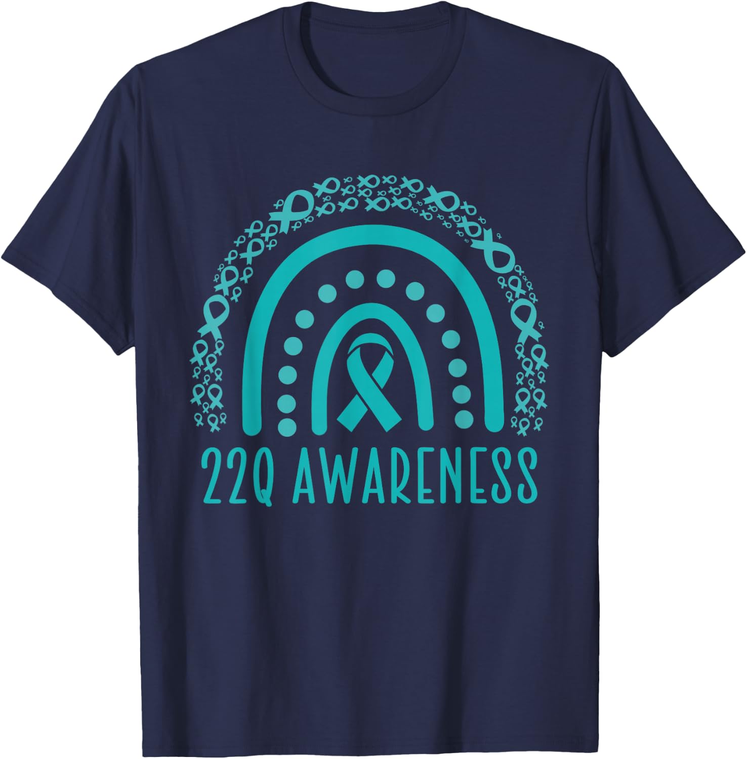 22q Awareness, 22q rainbow, DiGeorge Syndrome Awareness T-Shirt - T-Shirt | Navy