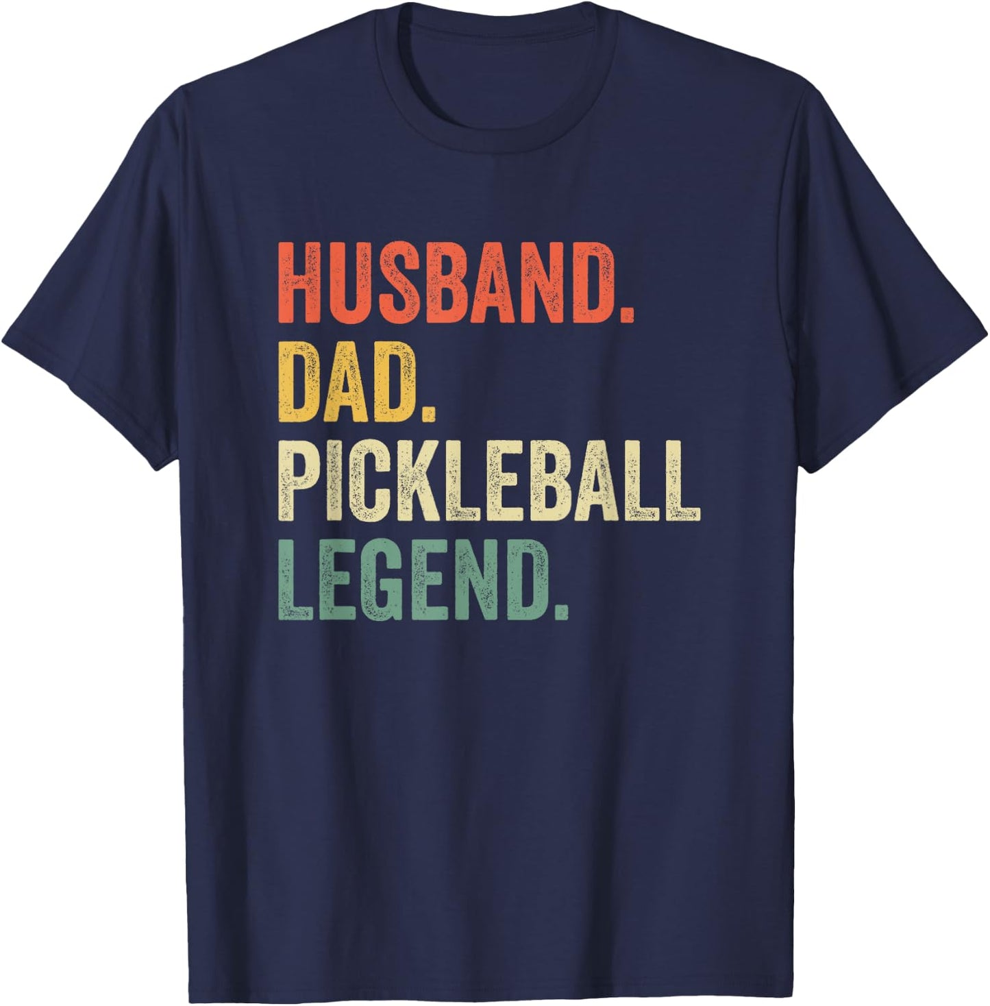 Pickleball Funny Husband Dad Legend Vintage Father's Day T-Shirt - T-Shirt | Navy
