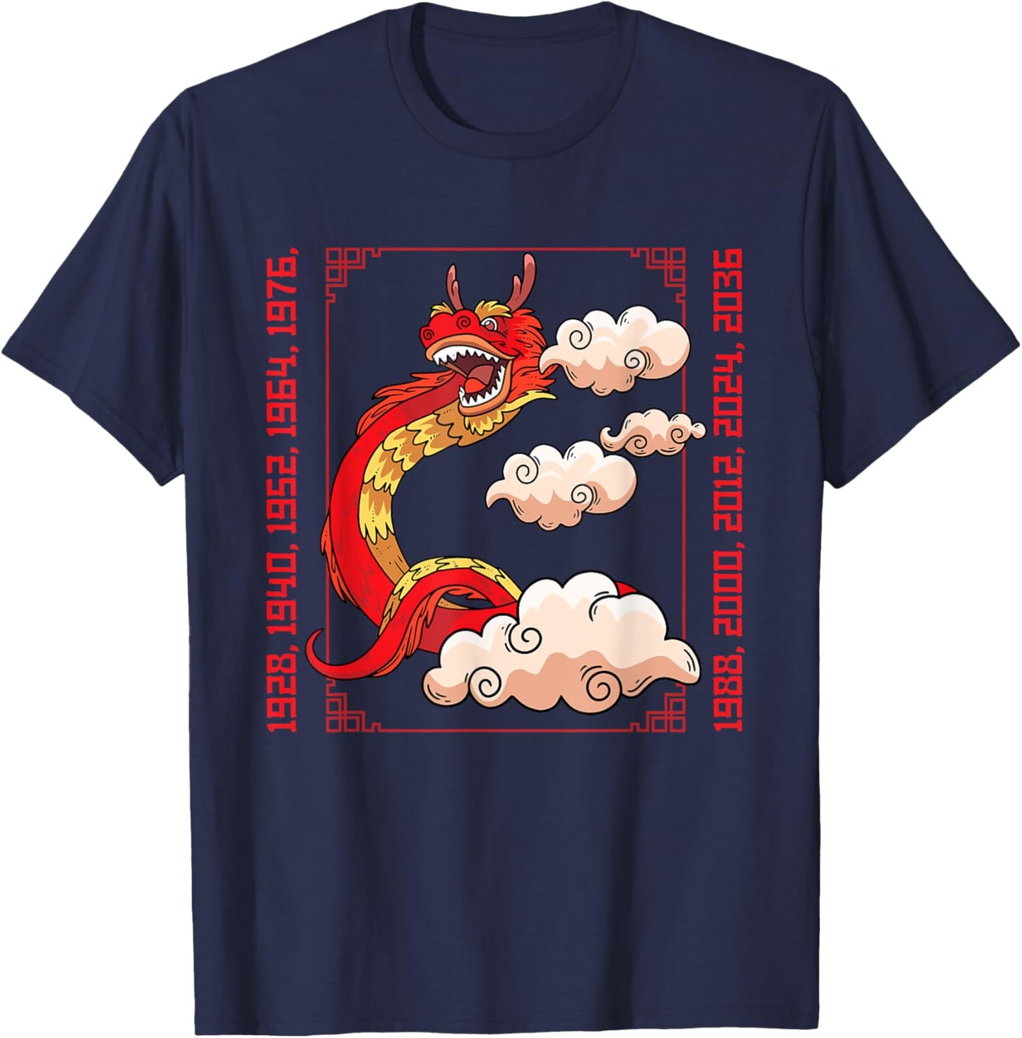 Dragon Years Chinese Zodiac | Year Of The Dragon T-Shirt - T-Shirt | Navy