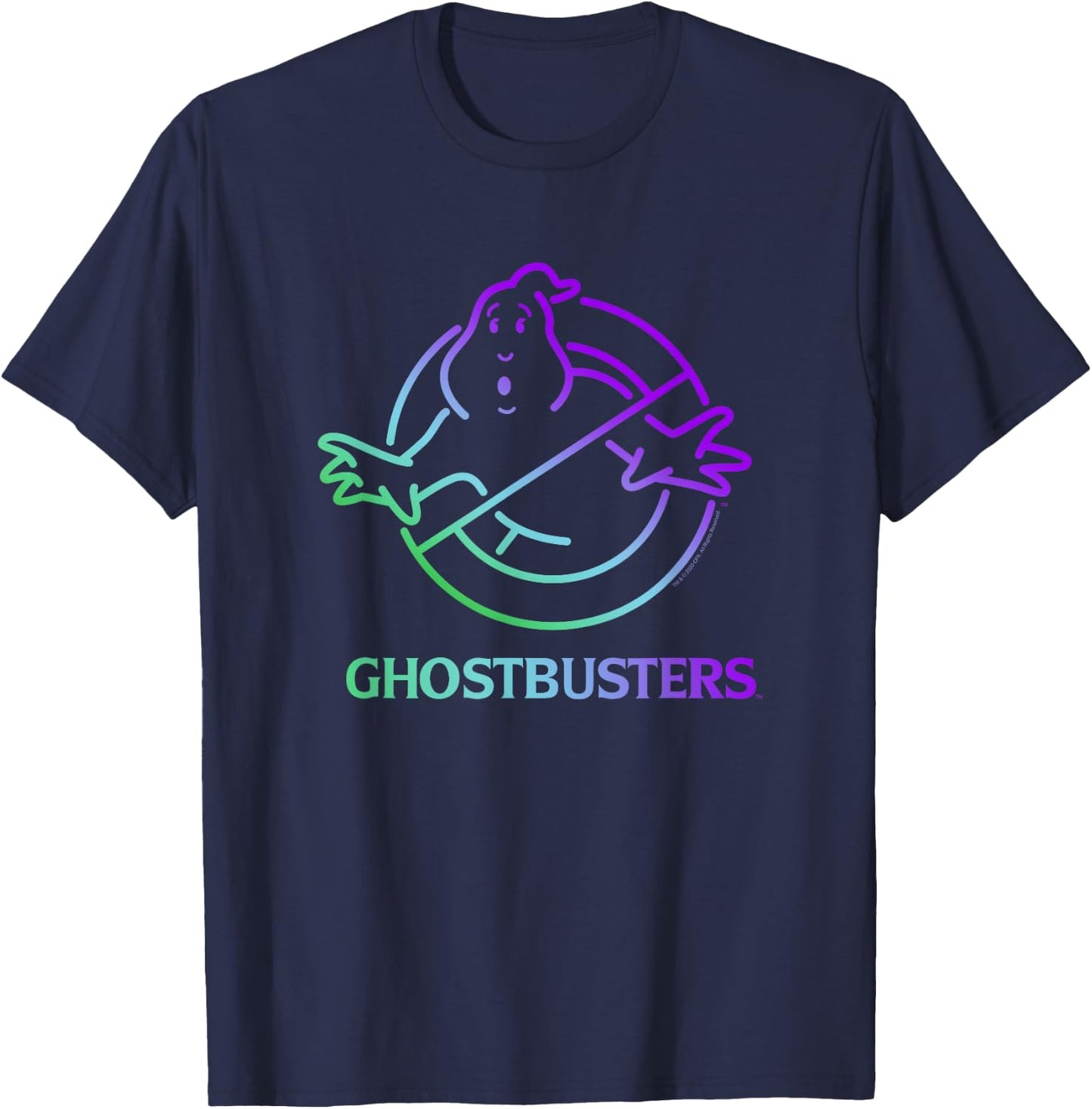 Ghostbusters Cool Ombre No Ghost Logo T-Shirt - T-Shirt | Navy