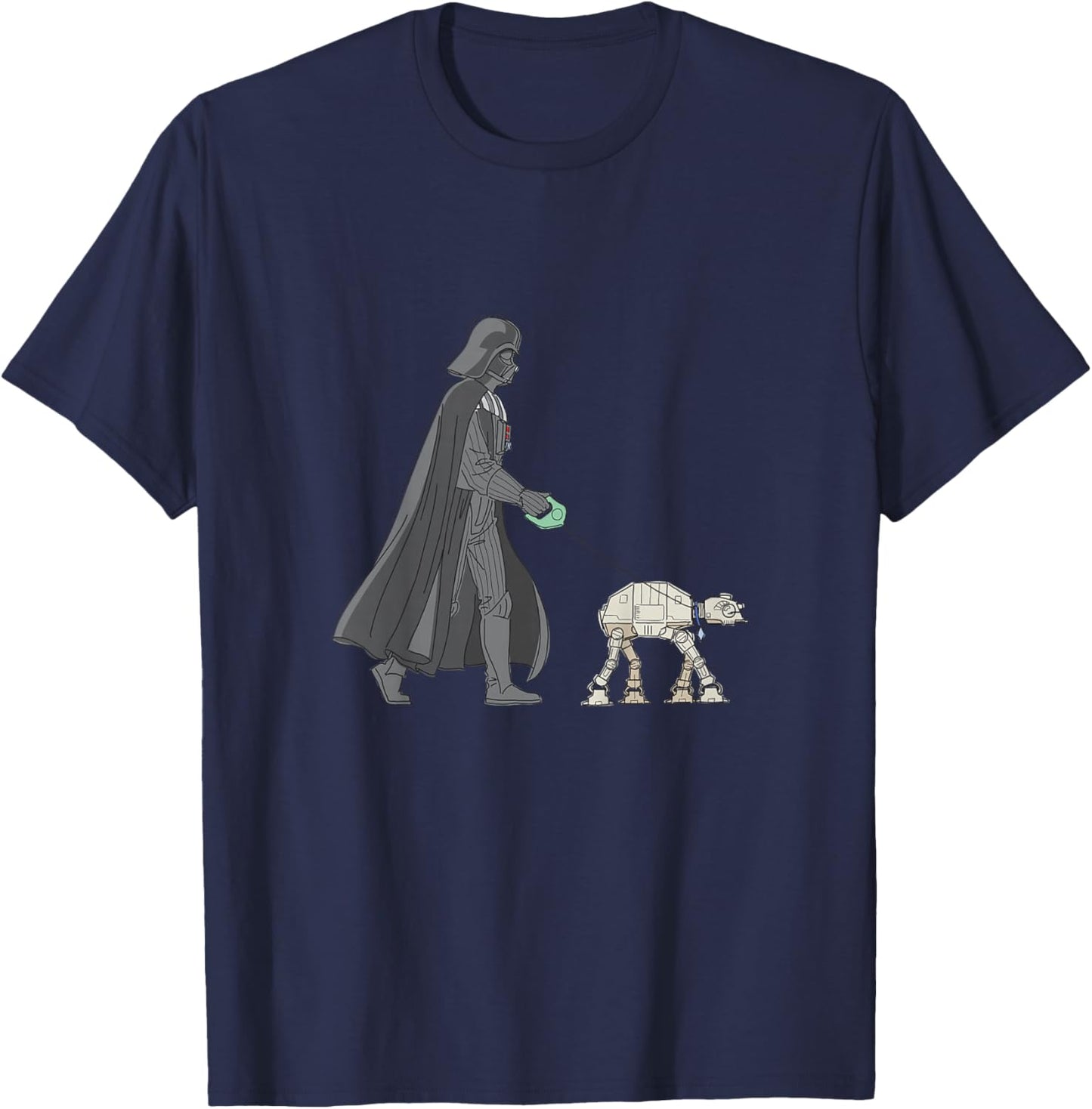 Kids Star Wars Classic Vintage Darth Vader AT-AT Dog Walker T-Shirt - T-Shirt | Navy