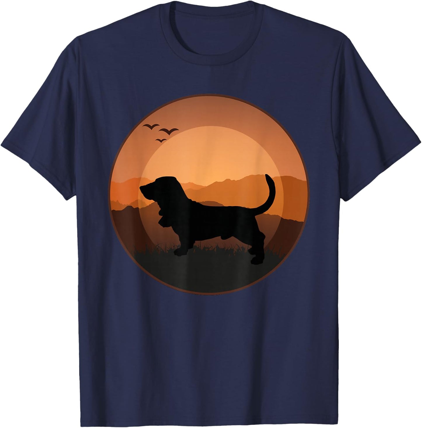 Basset Hound Dog T-Shirt - T-Shirt | Navy