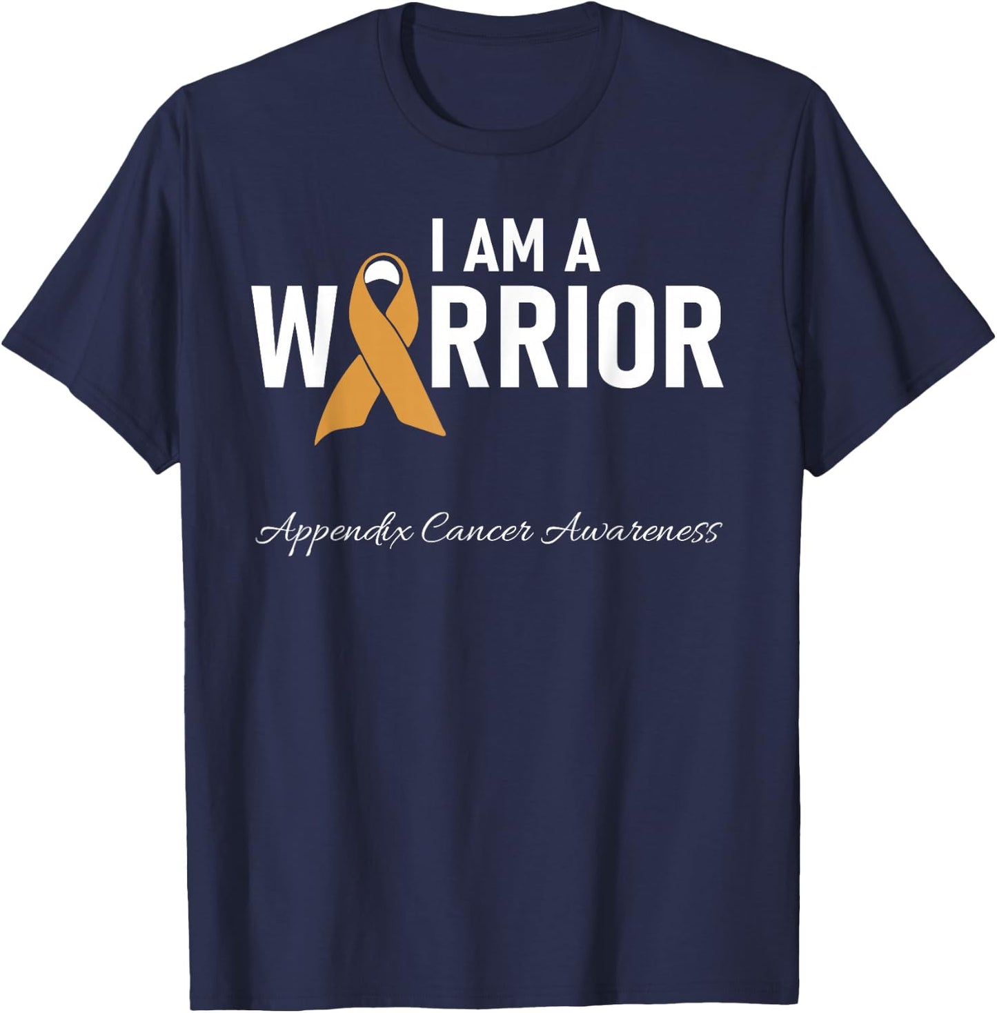 Appendix Cancer Awareness Survivor Ribbon Men Women T-Shirt - T-Shirt | Navy