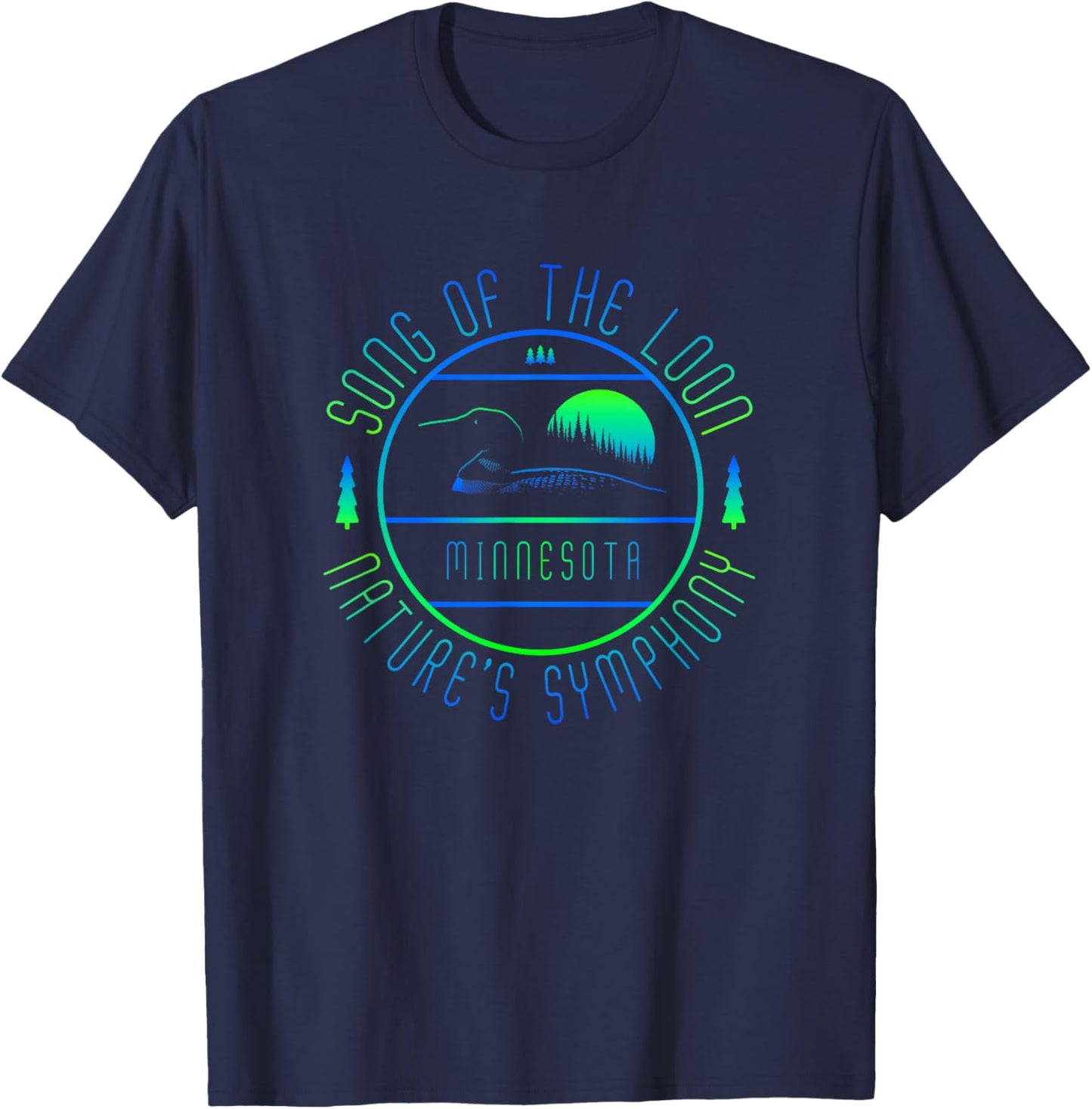 Minnesota - Song Of The Loon - Minnesota Loon T-Shirt - T-Shirt | Navy